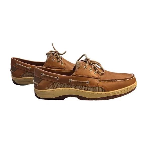 Men's Sperry Billfish 3-Eye Boat Shoe, Dark Tan, Size 12W, New in Box - Picture 7 of 11